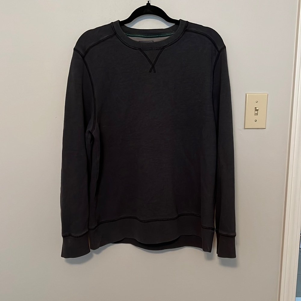 Dark Heather Gray Crewneck Sweater - Large - G.H. Bass